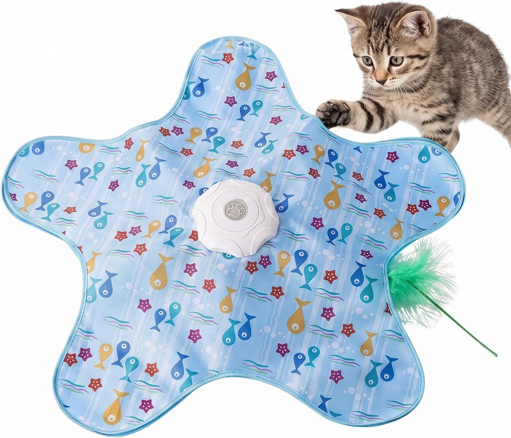 Interactive Cat Toy Automatic Moving Feathers Kitten Toys