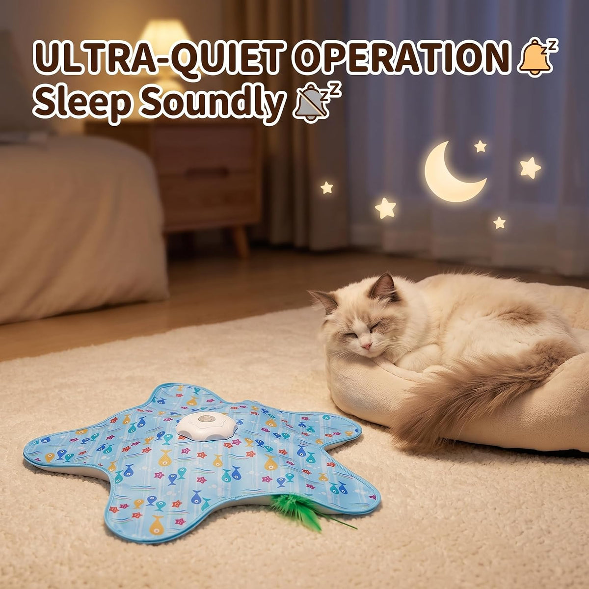 Interactive Cat Toy Automatic Moving Feathers Kitten Toys
